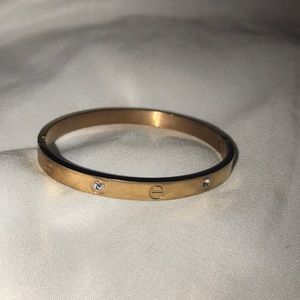 Gold played love bangle
